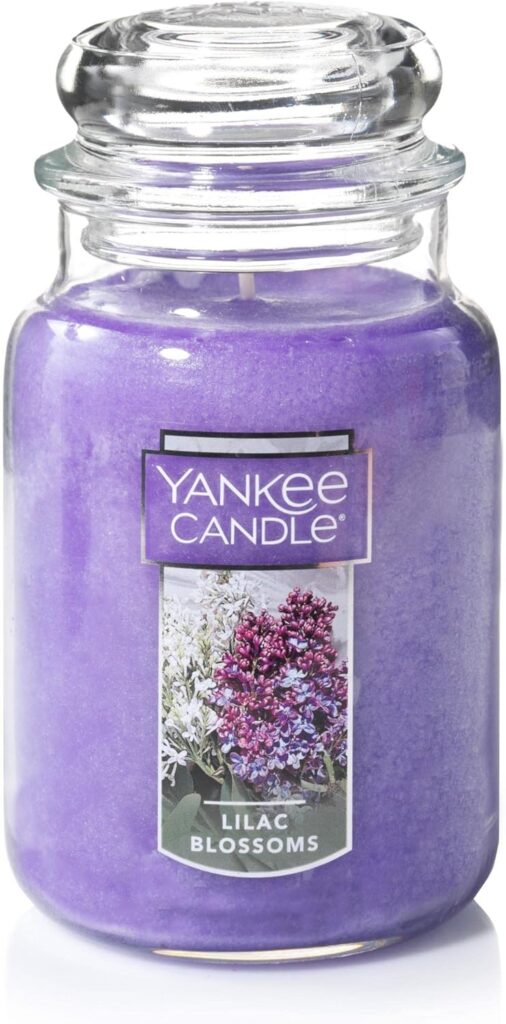 ankee Candle Lilac Blossoms Scented, Classic 22oz Large Jar Single Wick Candle