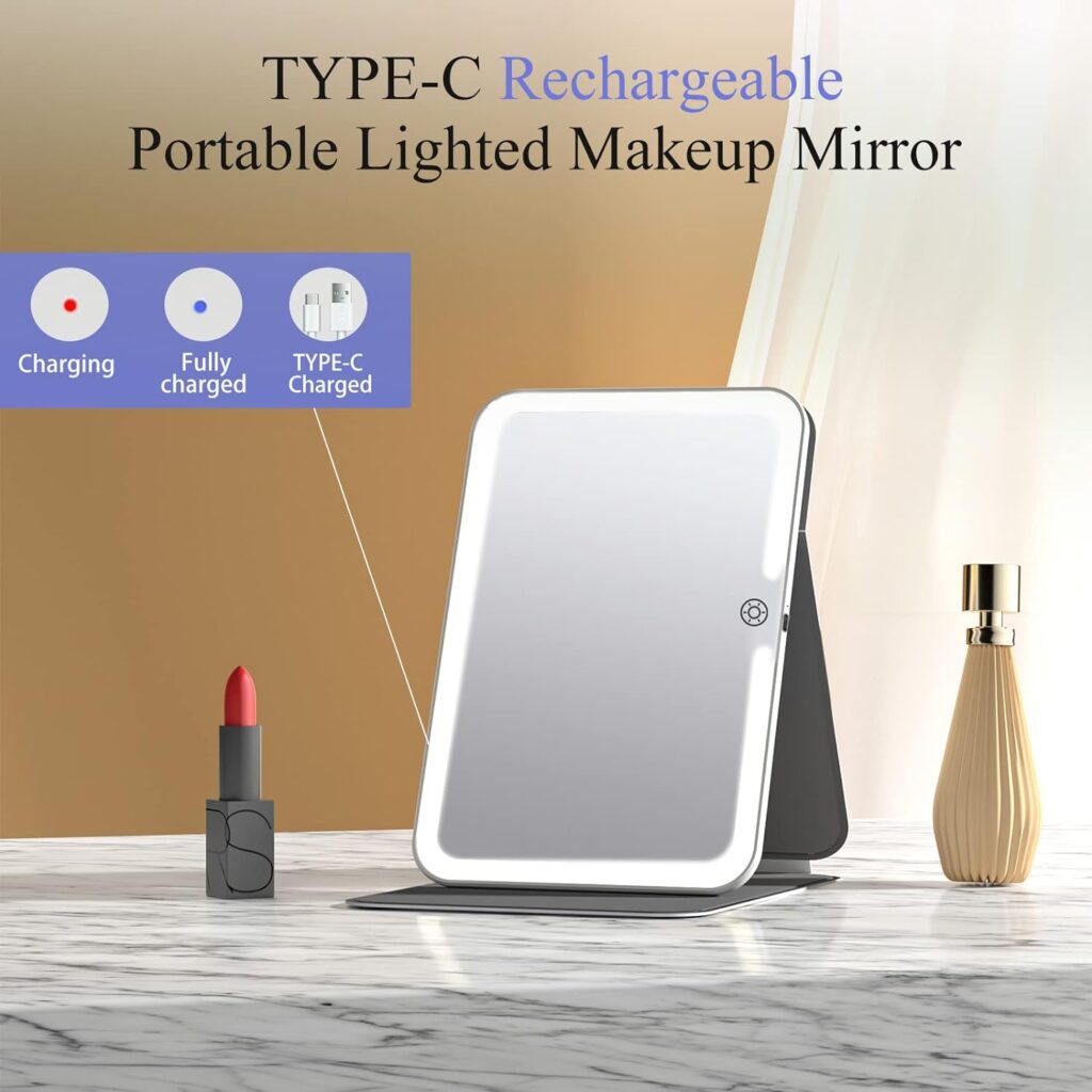 Rechargeable Travel Lighted Makeup Vanity Mirror