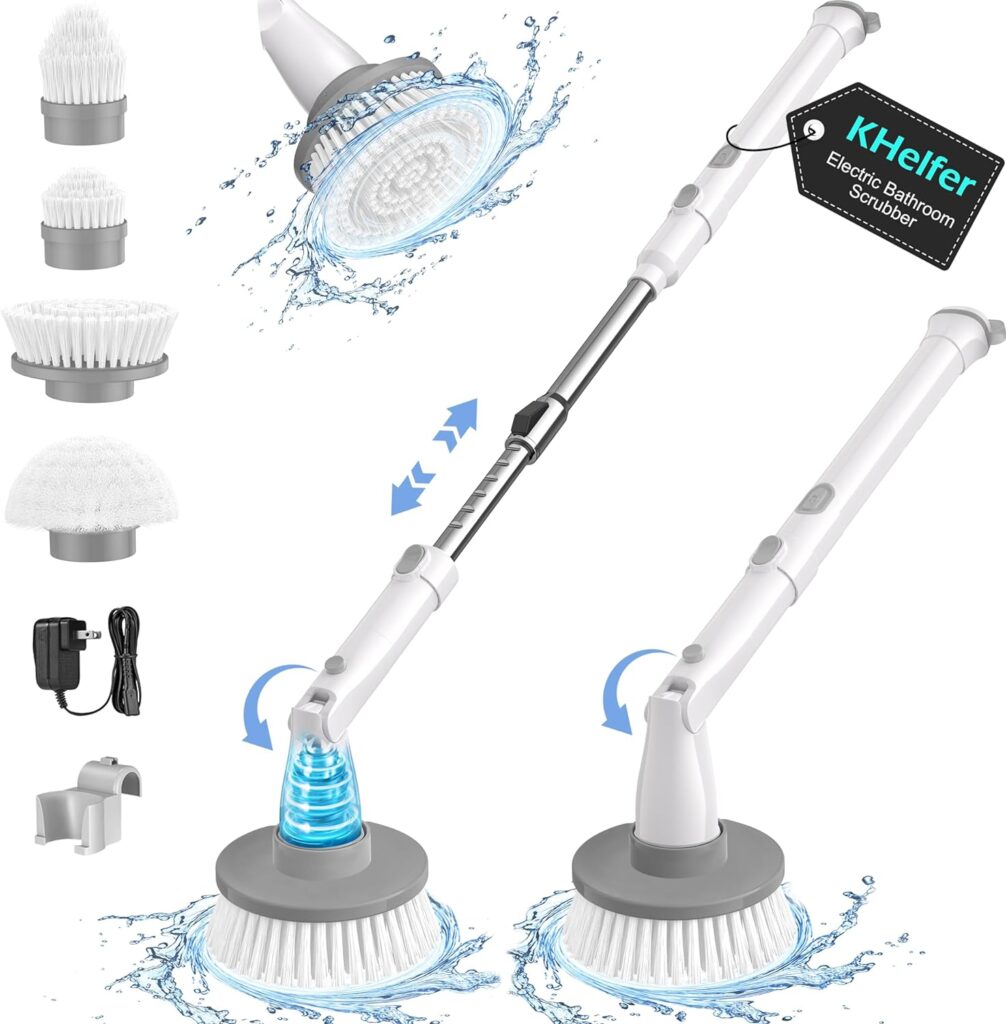 kHelfer Electric Cordless Shower Scrubber