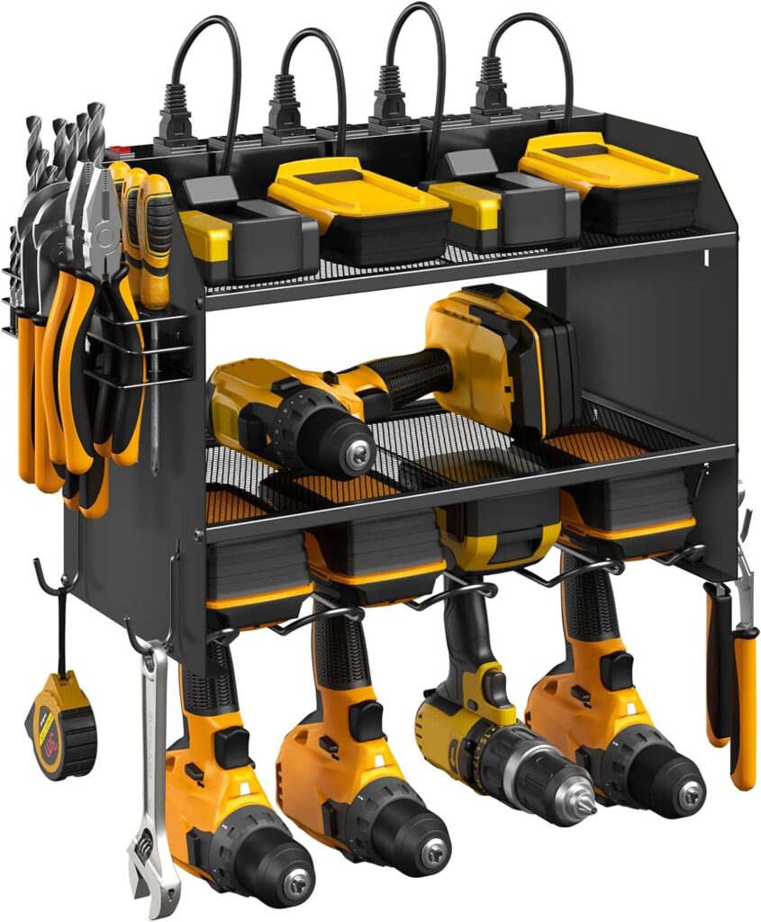 CCCEI Modular Power Tool Organizer Wall Mount with Charging Station