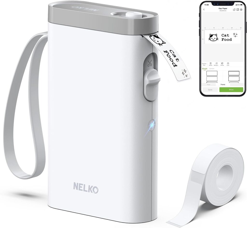 P21 Bluetooth Label Printer with Tape
