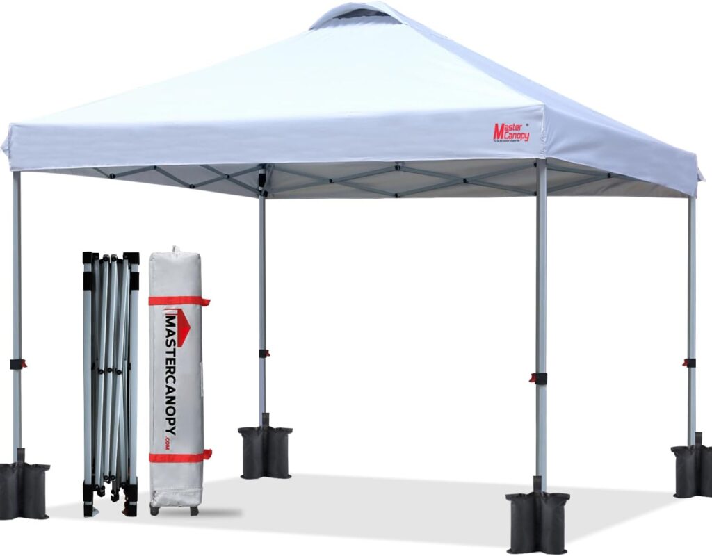 MASTERCANOPY Durable Pop-up Canopy Tent with Roller Bag