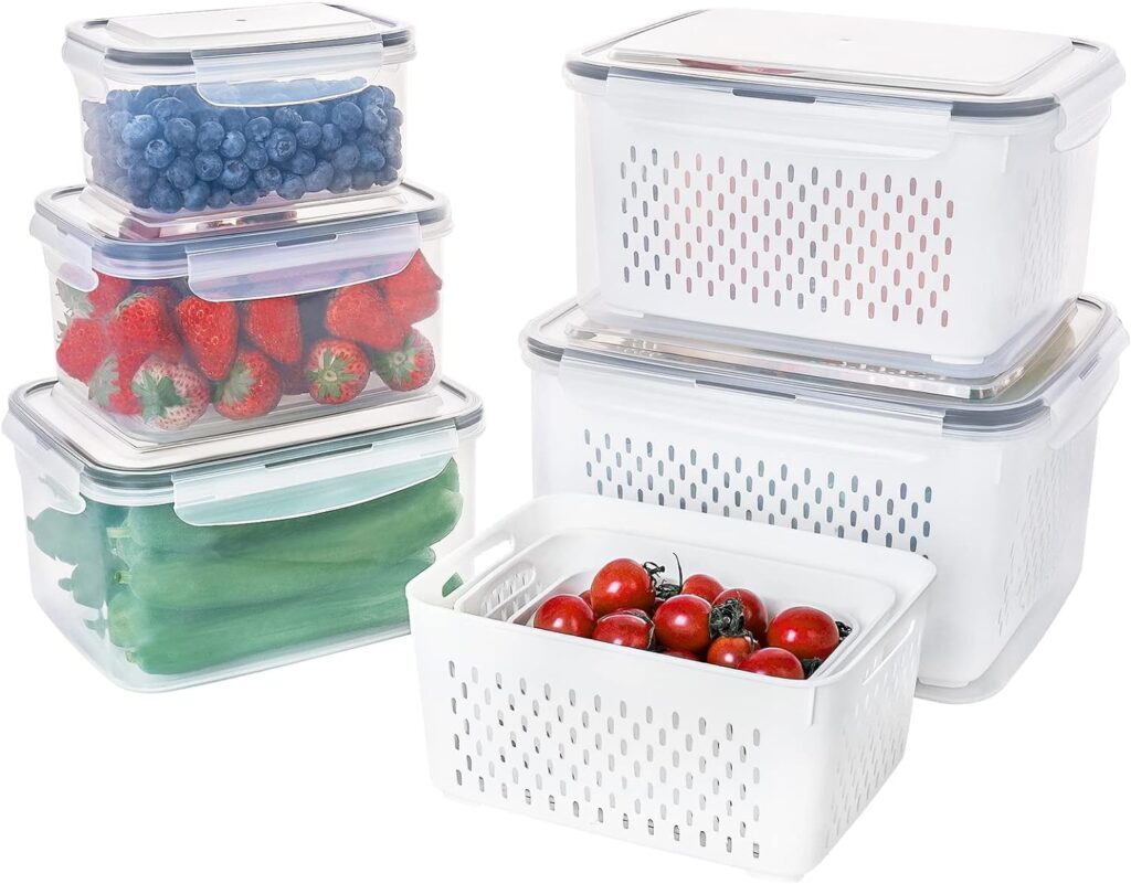 Leakproof Food Storage Containers with Removable Colander