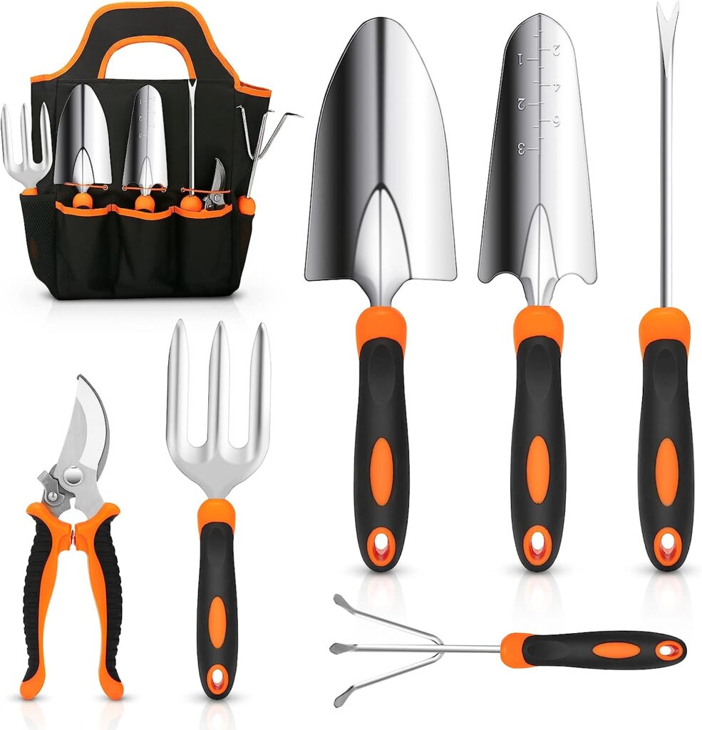 CHRYZTAL Stainless Steel Heavy Duty Gardening Tool Set