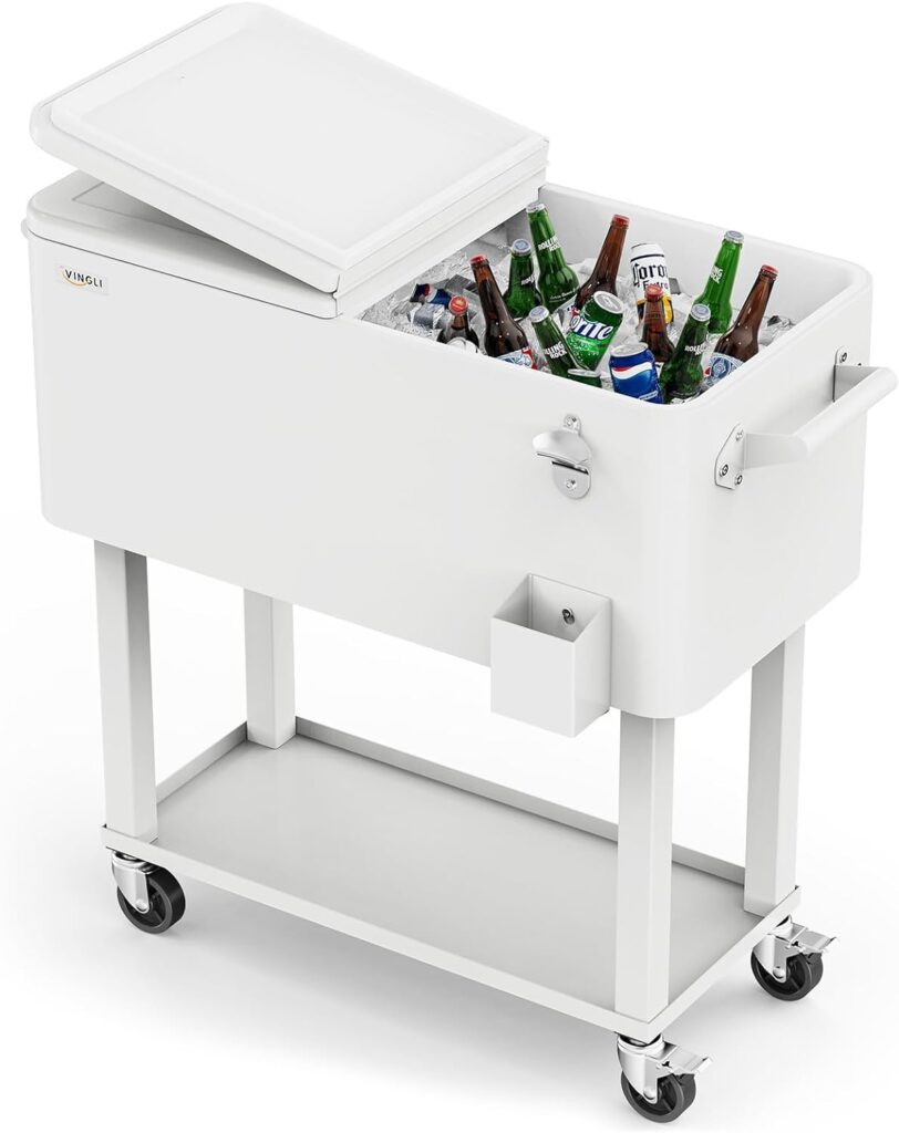 VINGLI 80 Quart Rolling Ice Chest