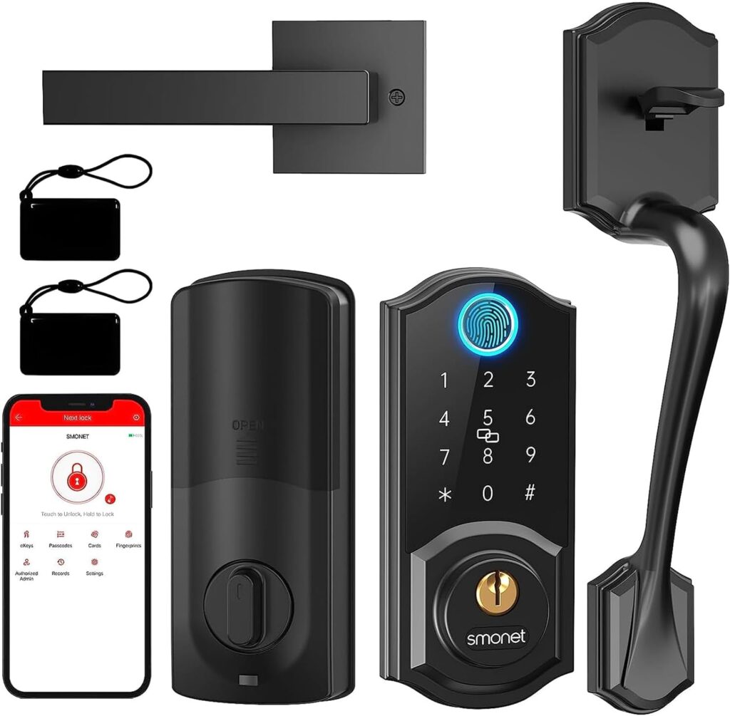 SMONET Smart Keyless Entry Door Lock with Handle