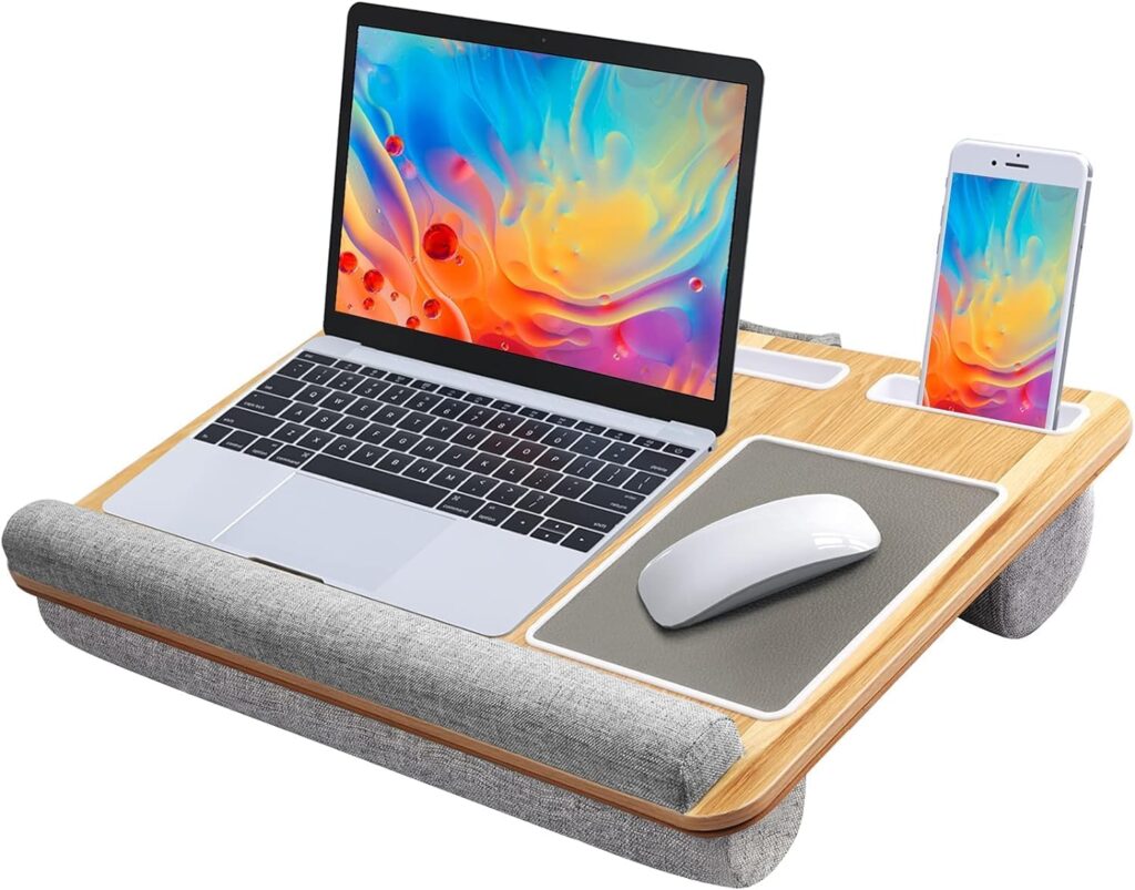 HUANUO Laptop Desk with Built in Mouse Pad & Wrist Pad 