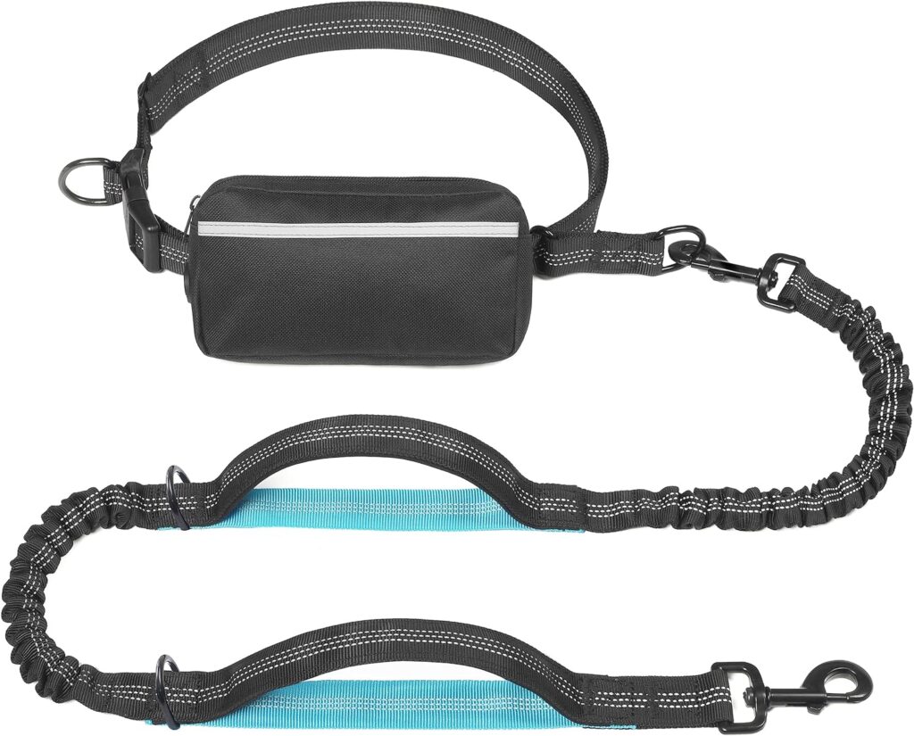 iYoShop Hands Free Dog Leash with Zipper Pouch