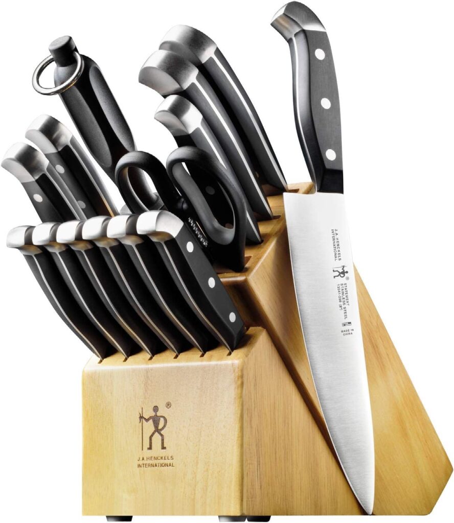 HENCKELS 15-Piece Knife Set with Block