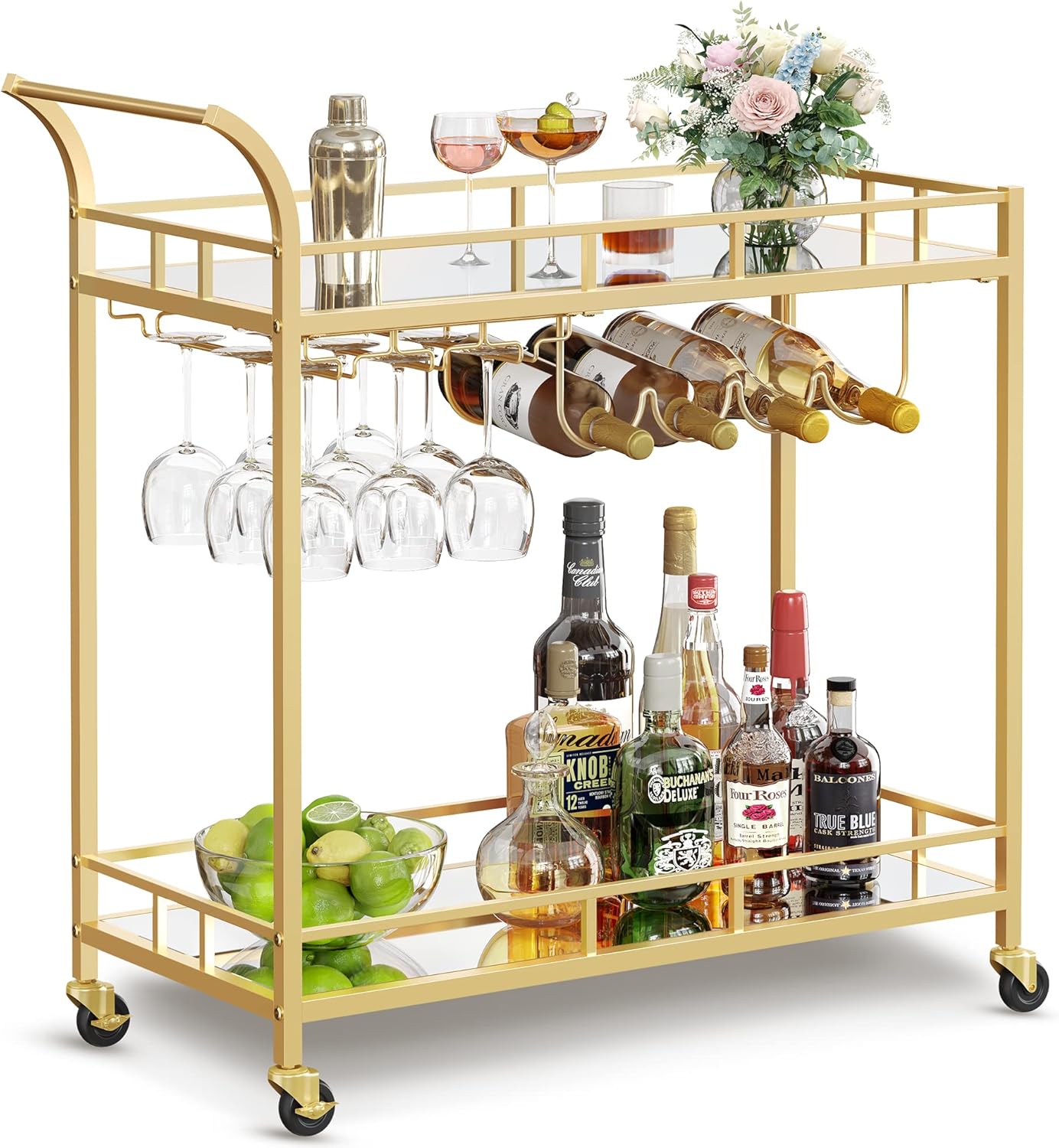 VASAGLE Home Bar Serving Cart