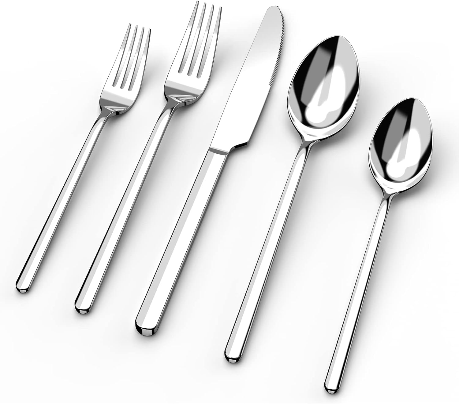 KINGSTONE Silverware Set, 20 Piece Flatware Cutlery Set for 4