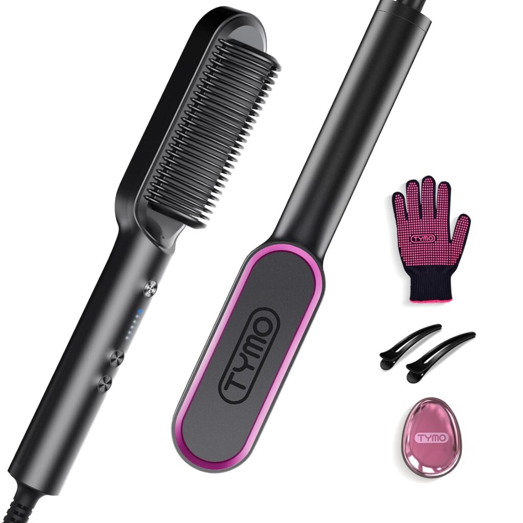 TYMO Ring Hair Straightener Comb Straightening Brush for Women
