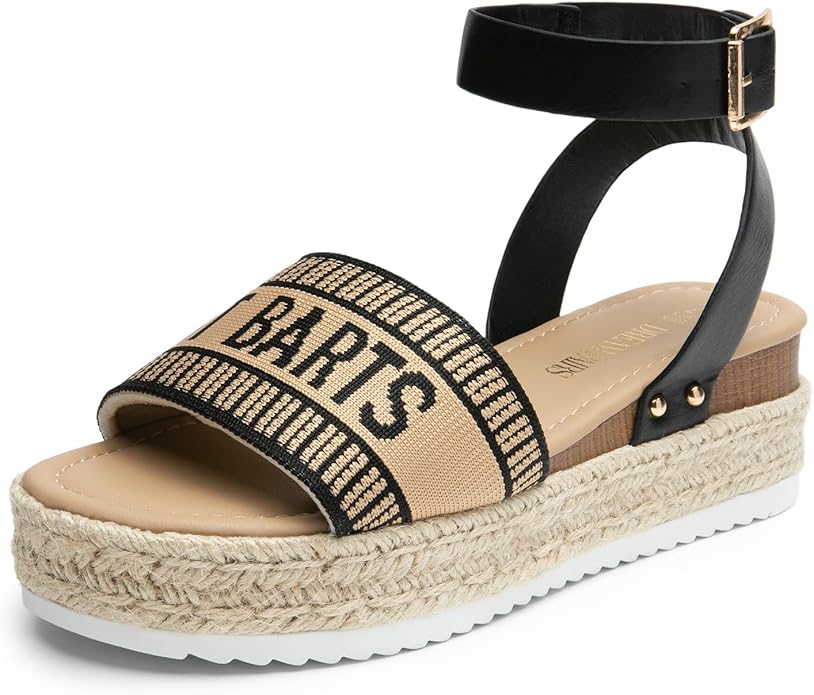 DREAM PAIRS Women's Platform Espadrilles Casual Ankle Strap Wedge Sandals