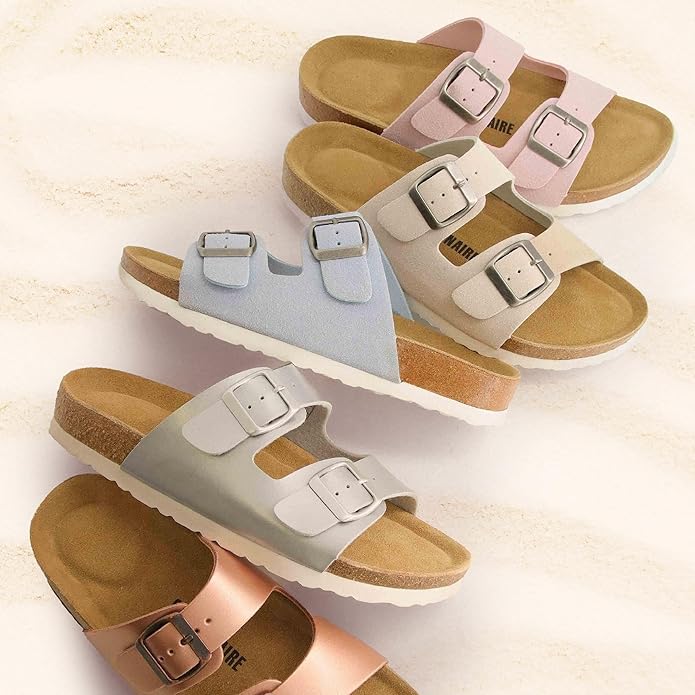 CUSHIONAIRE Lane Cork Footbed Sandals