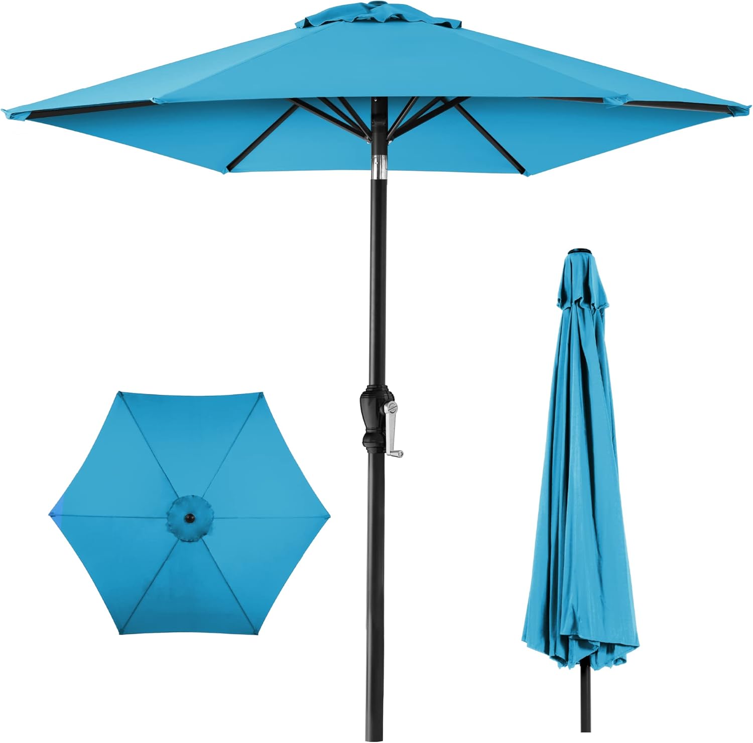 Best Choice Products 10ft Outdoor Steel Polyester Market Patio Umbrella