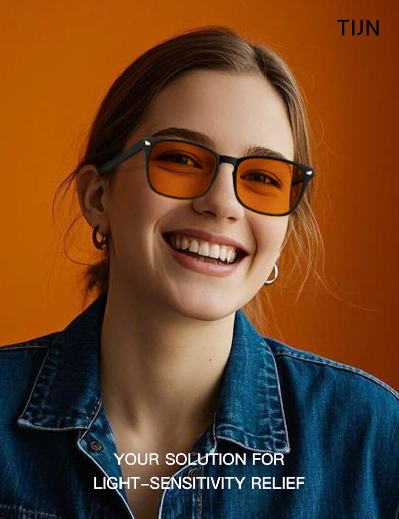 TIJN Sleep Glasses for 99.9% Blue Green Light Blocking