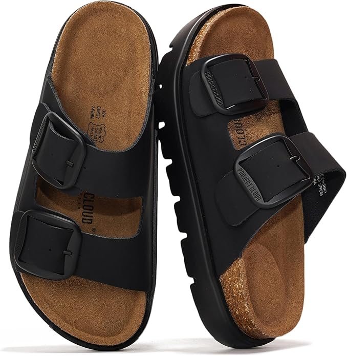 Project Cloud Genuine Leather Platform Sandals