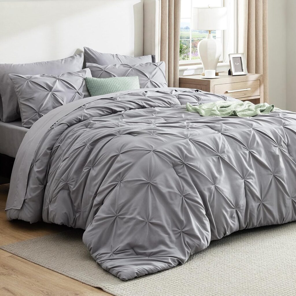 Bedsure Queen Comforter Set Grey