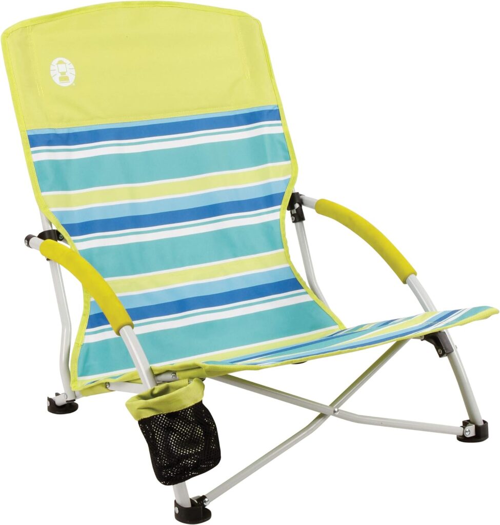 Coleman Lightweight Beach Chair with Cup Holder