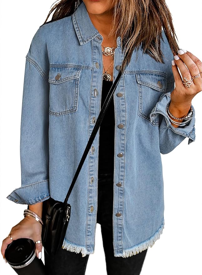 Dokotoo Women's Oversized Denim Jacket