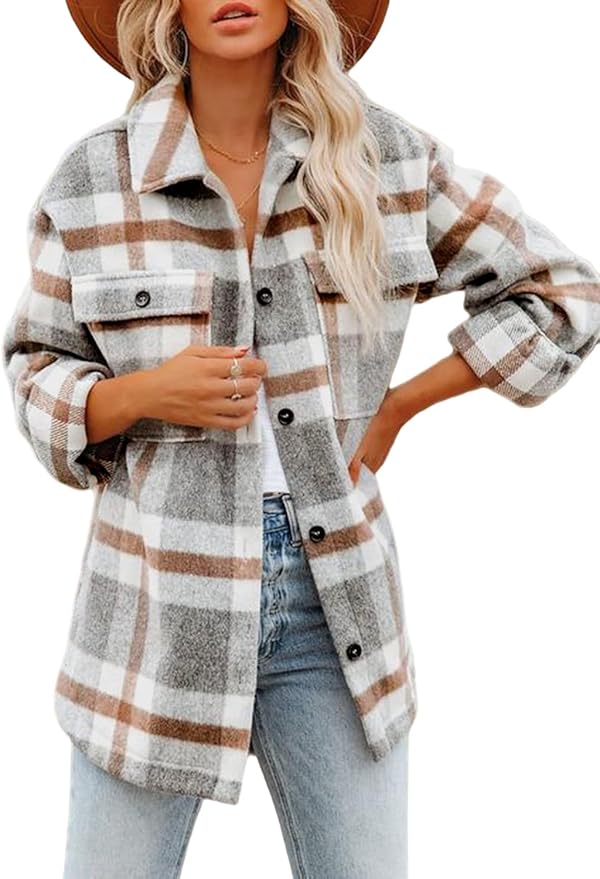Beaully Women's Flannel Plaid Shacket